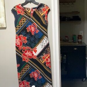 Elegant Floral Print Midi Dress